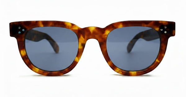 Julius Tart Fdr 46x24 - light tortoise / dark blue lens – Mondello