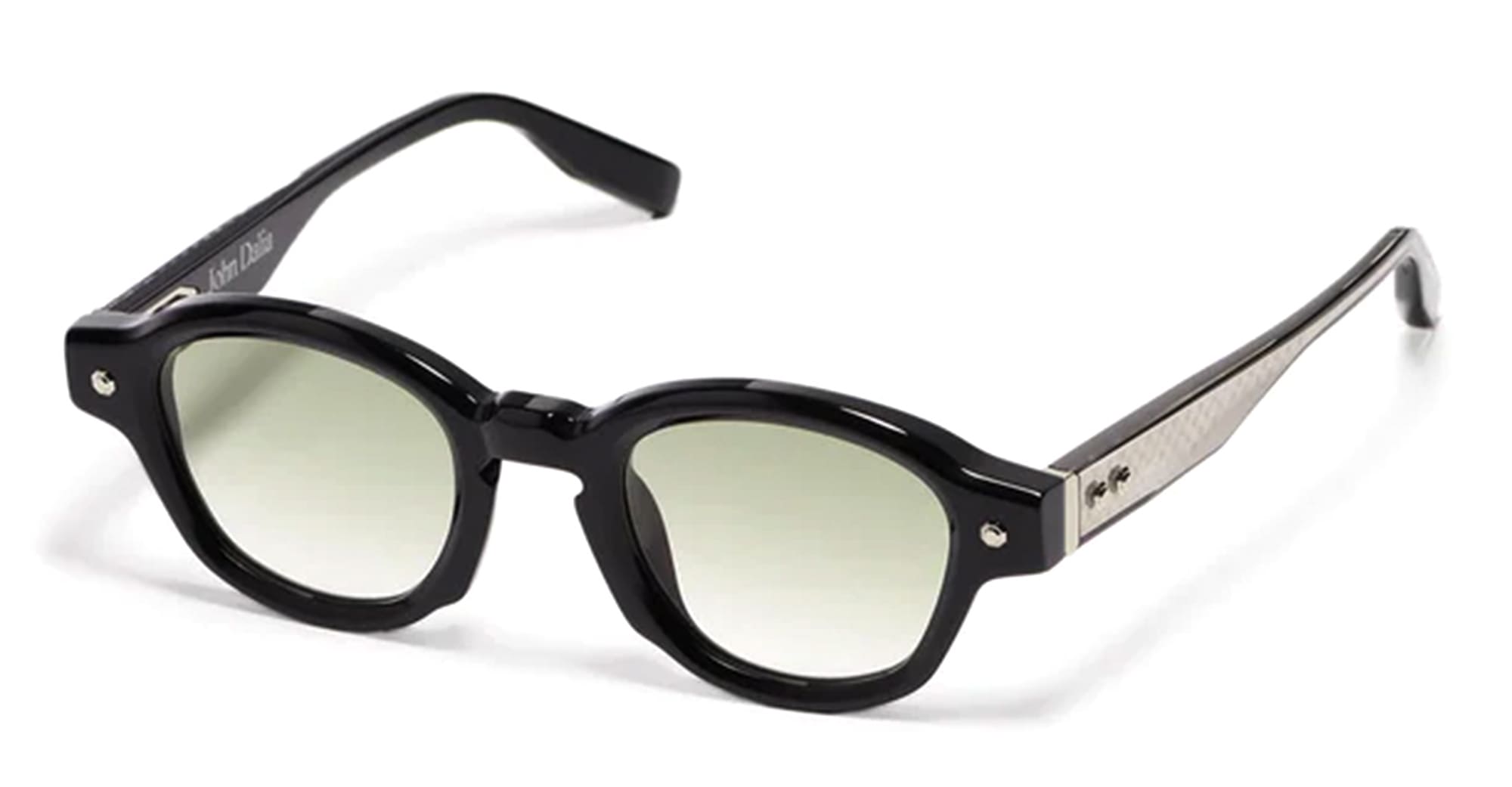 Ottica Mondello Roma - John Dalia - P10-C606 - PROJECT 10 - C606 Shiny Black - Silver Plated - Acetate - shape  - black, silver - EYEWEAR - SUNGLASSES - Unisex,Uomo,Donna,Women,Men - lens  - Made In France