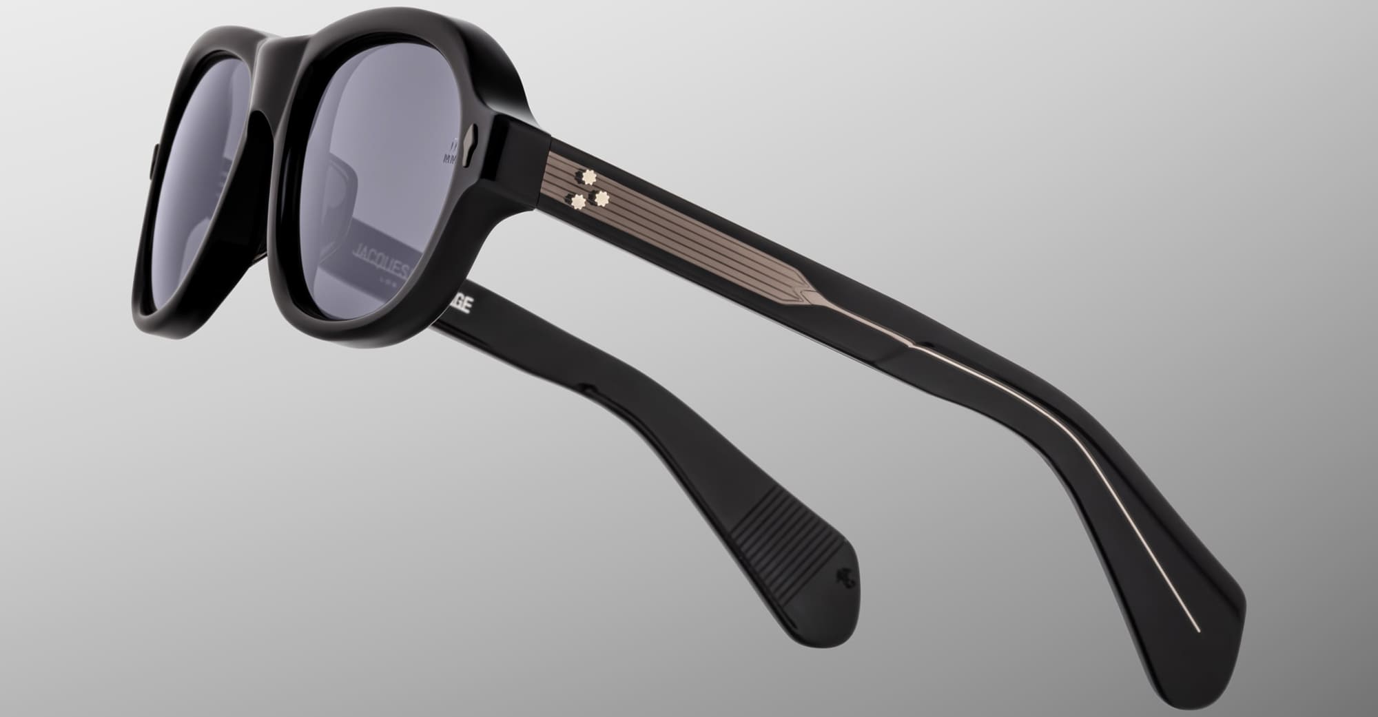 Ottica Mondello Roma - Jacques Marie Mage - JMMRH-58 - RICHARD - RAVEN - Acetate - shape Pilot - Black - EYEWEAR - SUNGLASSES - Unisex,Uomo,Donna,Women,Men - lens charcoal - Made In Japan