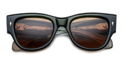 Ottica Mondello Roma - Jacques Marie Mage - JMMEH-18L - CHELSIE - BORNEO - Acetate - shape Round - green - EYEWEAR - SUNGLASSES - Unisex,Uomo,Donna,Women,Men - lens orange - Made In Japan