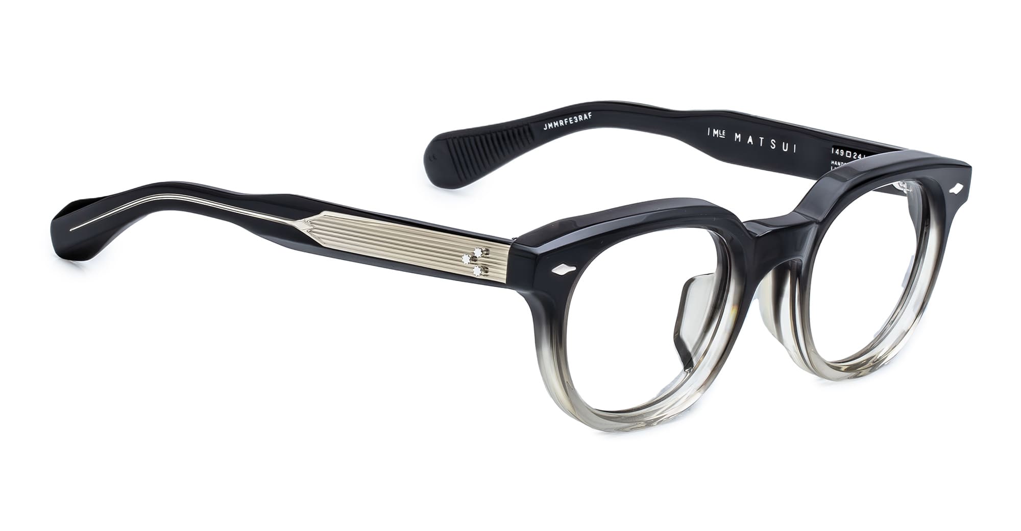 Ottica Mondello Roma - Jacques Marie Mage - JMMRFERX-3R - MATSU - BLACK FADE RX - ASIAN FIT - Acetate - shape Panto - Black - EYEWEAR - EYEGLASSES - Unisex,Uomo,Donna,Women,Men - lens Clear - Made In Japan