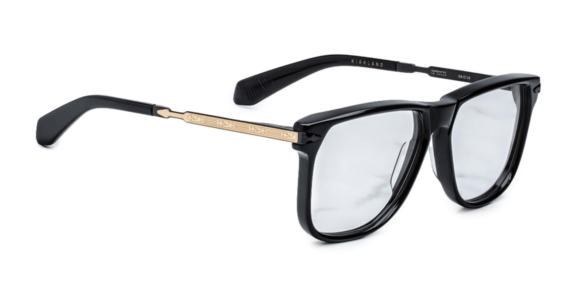 Ottica Mondello Roma - Jacques Marie Mage - JMMKDRX-88 - KIRKLAND - BLACK RX - acetate, titanium  - shape Navigator - Black - EYEWEAR - EYEGLASSES - Uomo,Men - lens Clear - Made In Japan