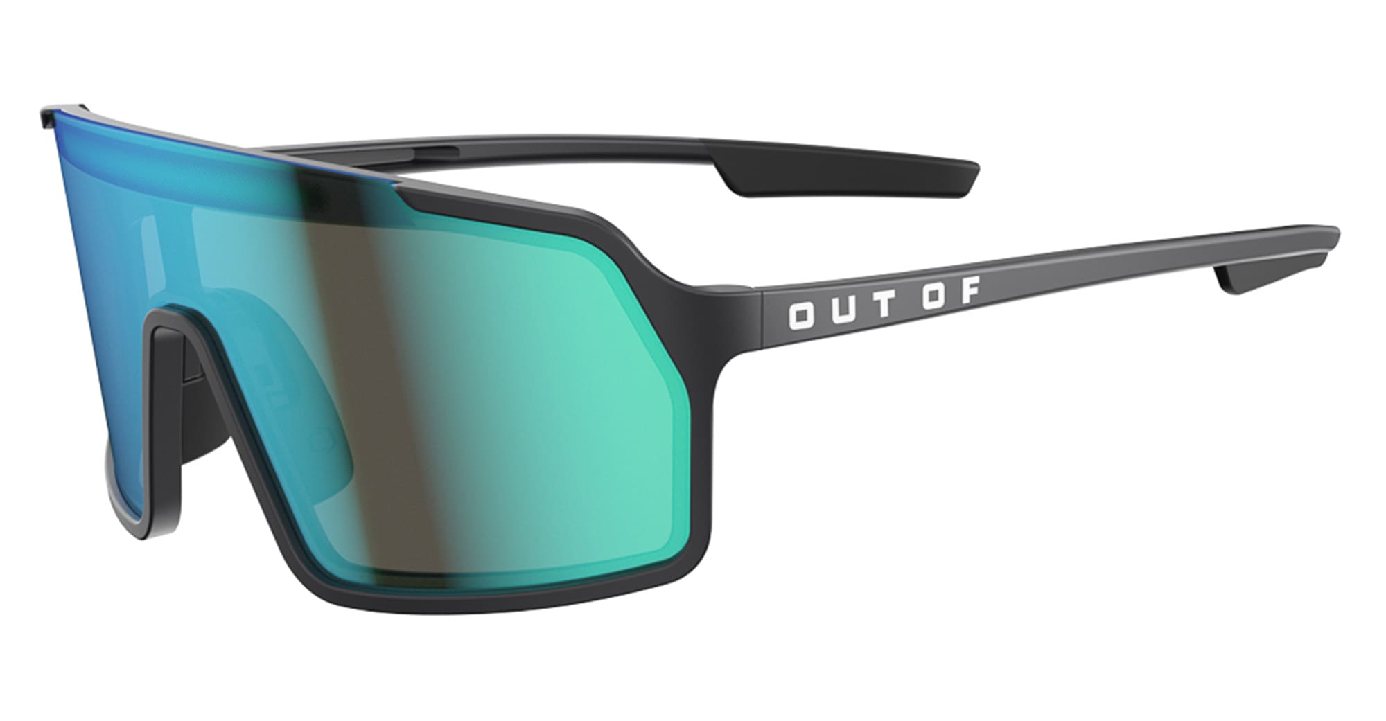 Ottica Mondello Roma - Out Of - XS145587L - Bot 3 - Black / White / IRID green Large - Acetate - shape Mask - black, white - EYEWEAR - SUNGLASSES - Unisex,Uomo,Donna,Women,Men - lens Green - Made In Italy