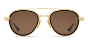 Ottica Mondello Roma - DITA - DES004-52-06 - EPILUXURY 4 - 22K GOLD PLATED / MATTE BLACK - Acetate, titanium - shape Pilot - gold, black - EYEWEAR - SUNGLASSES - Unisex,Uomo,Donna,Women,Men - lens Brown - Made In Japan