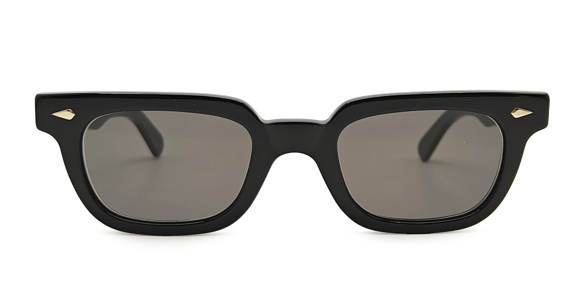 Ottica Mondello Roma - Julius Tart - JTPL-029A-2B-GR-9 - T-MAN - BLACK / DARK GREY LENS - Acetate - shape Rectangular - Black - EYEWEAR - SUNGLASSES - Unisex,Uomo,Donna,Women,Men - lens Grey - Made In Japan