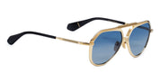 Ottica Mondello Roma - Jacques Marie Mage - JMMFW-L2 - MAXIME - MANHATTAN - Acetate, titanium - shape Navigator - gold, black - EYEWEAR - SUNGLASSES - Unisex,Uomo,Donna,Women,Men - lens Gradient blue - Made In Japan
