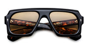 Ottica Mondello Roma - Jacques Marie Mage - JMMXP-01 - BUNKER77 BY JMM: DECATO- NOIR - Acetate - shape Navigator - black, tortoise - EYEWEAR - SUNGLASSES - Unisex,Uomo,Donna,Women,Men - lens Brown - Made In Japan
