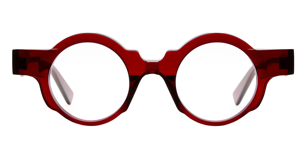 Ottica Mondello Roma - Kuboraum - KROK32BX000000OP - MASK K32 BX - BORDEAUX  RX - Acetate - shape Round - burgundy - EYEWEAR - EYEGLASSES - Unisex,Uomo,Donna,Women,Men - lens Clear - Made In Italy