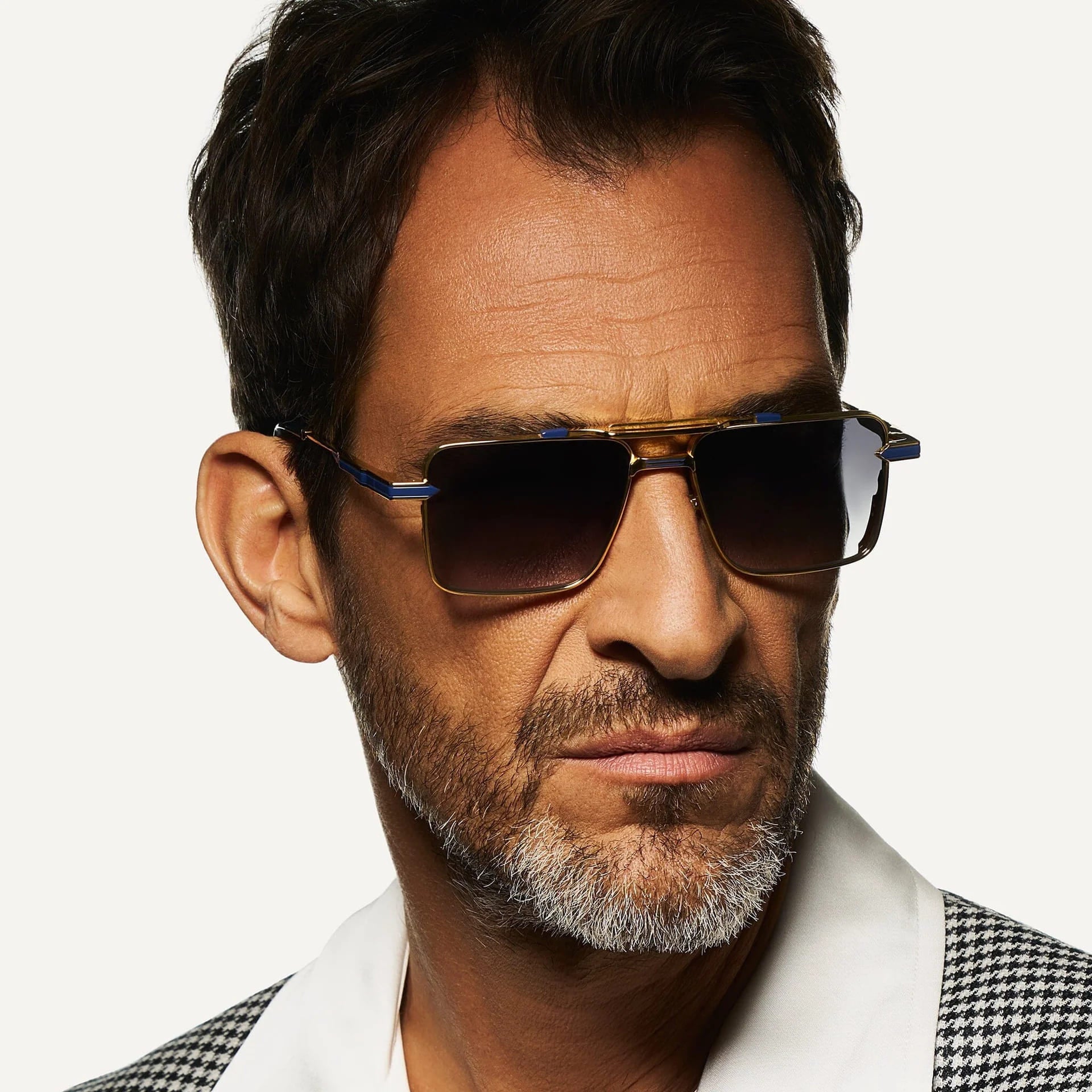 Ottica Mondello Roma - T HENRI - GMP - GTB - PULSAR - Titanium - shape Navigator - Black, gold - EYEWEAR - SUNGLASSES - Unisex,Uomo,Donna,Women,Men - lens Gradient grey - Made In Japan