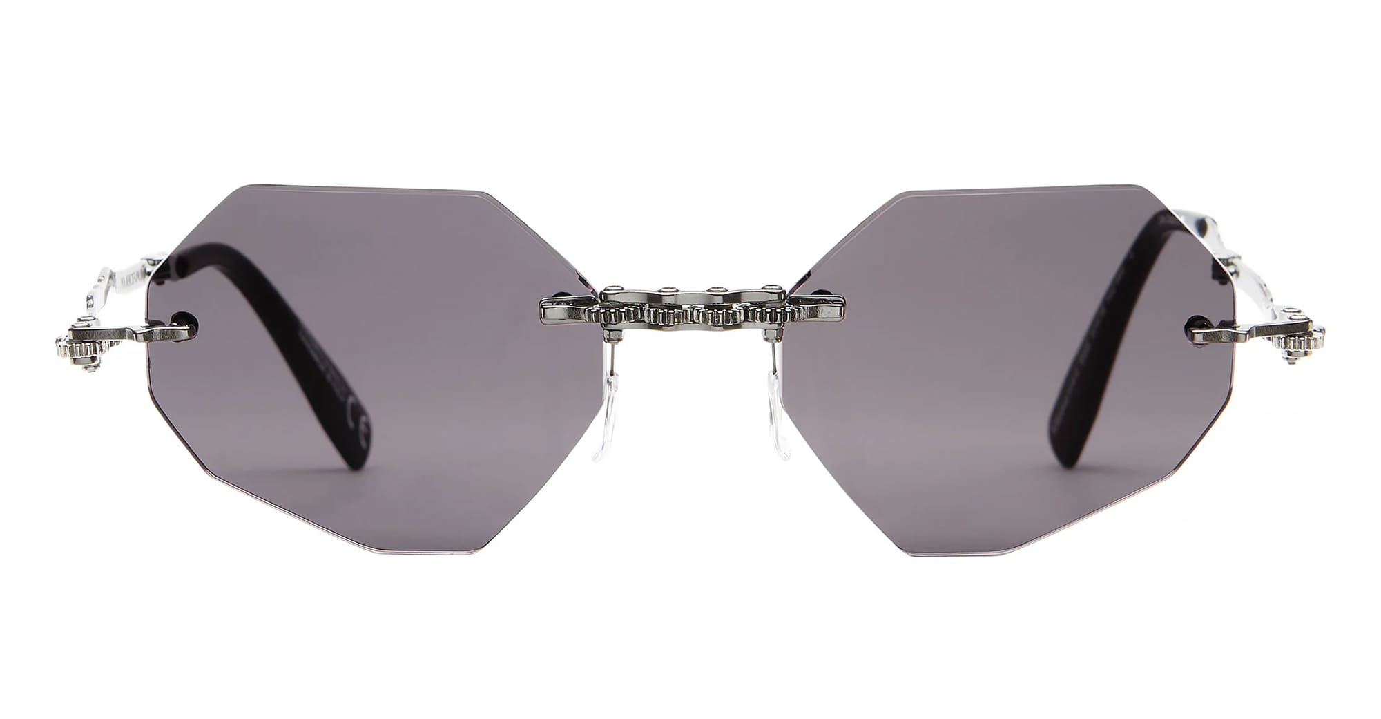 Ottica Mondello Roma - Kuboraum - KRSH44BBS000004Y - MASK H44 BB - MATTE BLACK - metal, acetate - shape Cat-eye - Black - EYEWEAR - SUNGLASSES - Unisex,Uomo,Donna,Women,Men - lens dark grey - Made In Italy