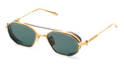 Ottica Mondello Roma - Akoni - AKS-508G-51 - ERIS-TWO - 18K GOLD  / PALLADIUM - Titanium - shape Octagonal - gold, silver - EYEWEAR - SUNGLASSES - Uomo,Men - lens Green - Made In Japan