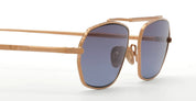 Ottica Mondello Roma - Ahlem - AHL.003886.SUN - Anjou - Rose Gold Brushed / Blue Gradient Lens - Metal - shape Oval - rose gold - EYEWEAR - SUNGLASSES - Unisex,Uomo,Donna,Women,Men - lens Gradient blue - Made In France