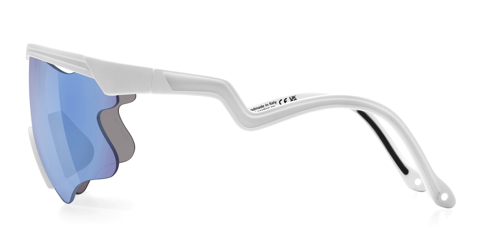 Ottica Mondello Roma - Alba Optics - 8050054514659 - DELTA LEI - WHITE / VZUM F-LENS LEI - Tr90 - shape Mask - White - EYEWEAR - SUNGLASSES - Unisex,Uomo,Donna,Women,Men - lens purple - Made In Italy