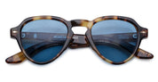 Ottica Mondello Roma - Jacques Marie Mage - JMMHA-8B - HATFIELD - HAVANA 8 - Acetate - shape Aviator - Havana - EYEWEAR - SUNGLASSES - Uomo,Men - lens Blue - Made In Japan