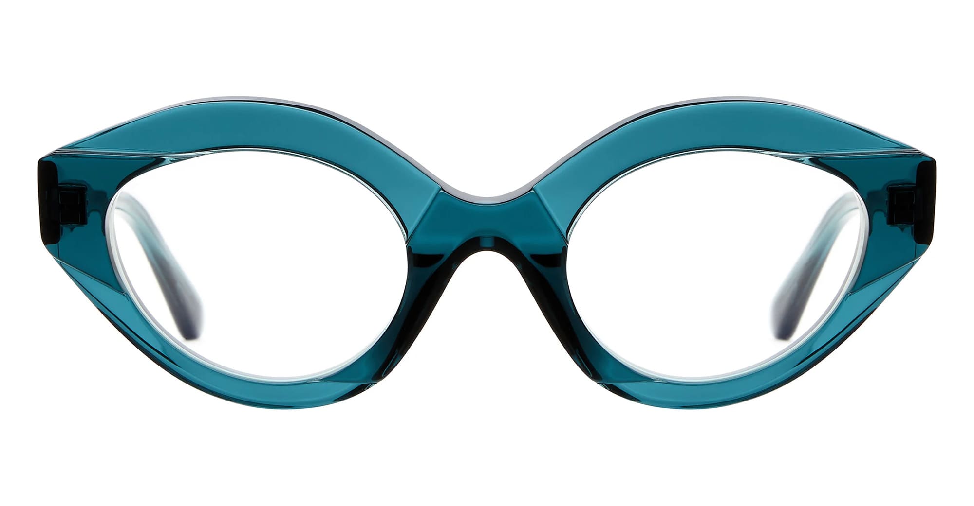 Ottica Mondello Roma - Kuboraum - KROK44RF000000OP  - MASK K44 RF - RIAN FOREST RX - Acetate - shape Cat-eye - green - EYEWEAR - EYEGLASSES - Unisex,Uomo,Donna,Women,Men - lens Clear - Made In Italy