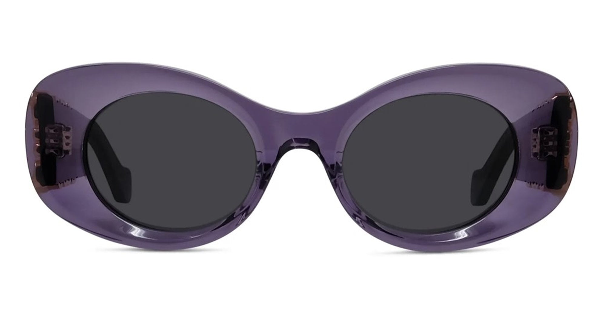 Ottica Mondello Roma - Loewe - LW40175U4981A - ANAGRAM PURPLE CAT-EYE SUNGLASSES - Acetate - shape Oval - purple - EYEWEAR - SUNGLASSES - Donna,Women - lens Grey - Made In Italy