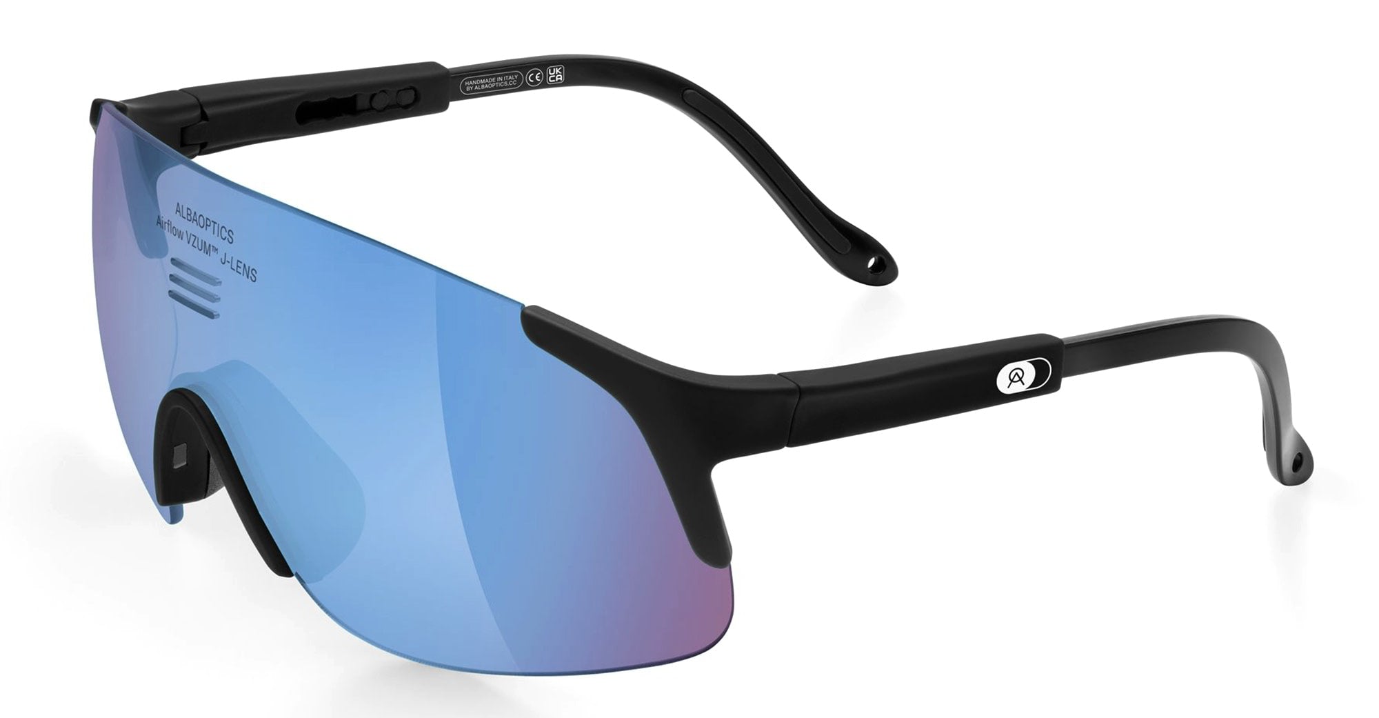 Ottica Mondello Roma - Alba Optics - 8050054515618 - JUMBO - BLACK / VZUM F-LENS FLM - Tr90 - shape Mask - Black - EYEWEAR - SUNGLASSES - Unisex,Uomo,Donna,Women,Men - lens purple - Made In Italy