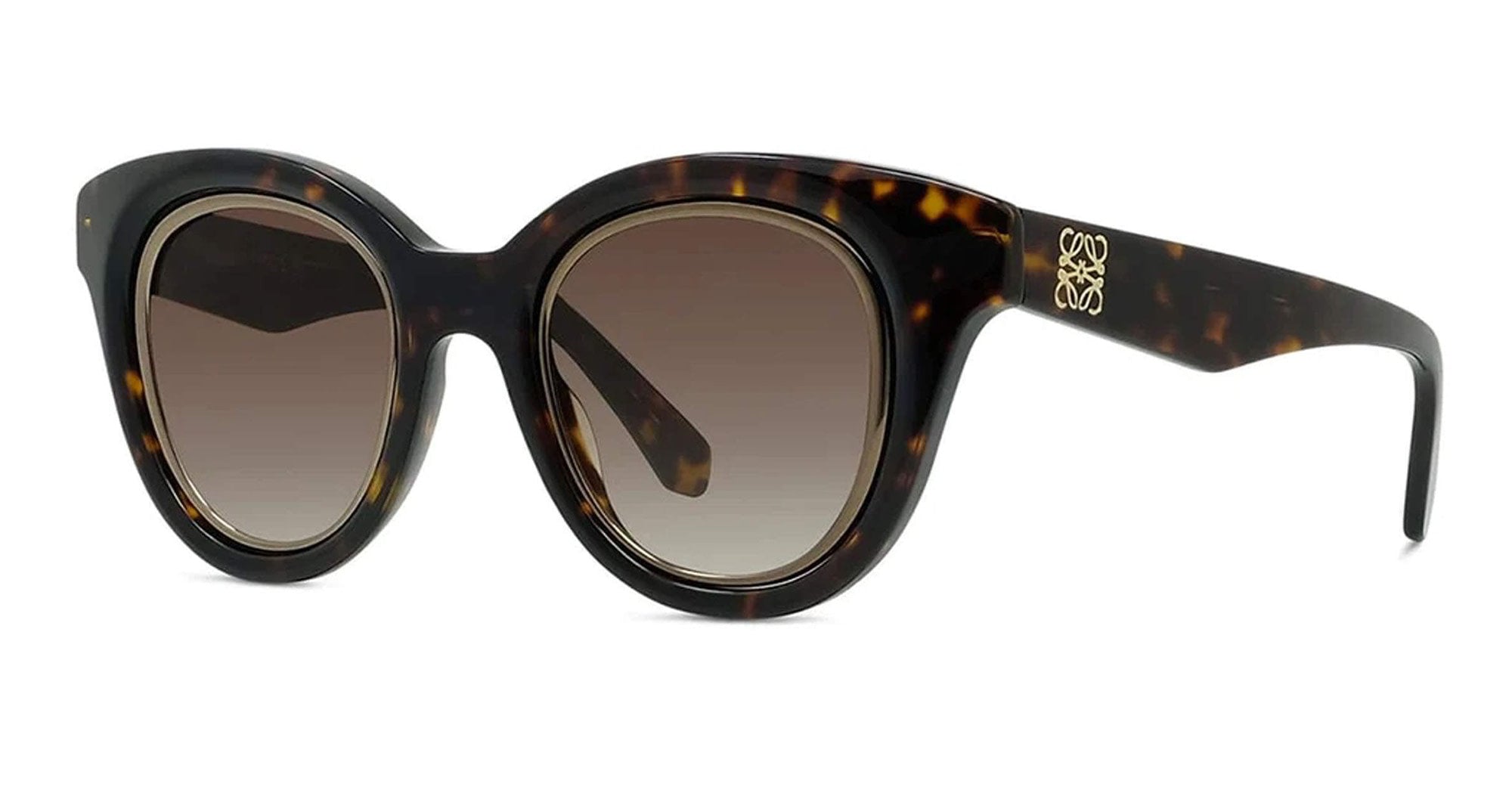 Ottica Mondello Roma - Loewe - LW40183I5152F - Anagram Havana Cat Eye Sunglasses - Acetate - shape Cat-eye - Havana - EYEWEAR - SUNGLASSES - Donna,Women - lens Grey - Made In Italy