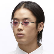 Ottica Mondello Roma - Kuboraum - KRSZ14SP000000PF - MASK Z14 - SILVER - metal, acetate - shape  - Silver - EYEWEAR - SUNGLASSES - Uomo,Men - lens  - Made In Italy