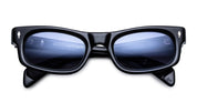 Ottica Mondello Roma - Jacques Marie Mage - JMMIT-K3 - INITIALS - BLACK MIRROR - Acetate - shape Rectangular - Black - EYEWEAR - SUNGLASSES - Unisex,Uomo,Donna,Women,Men - lens Grey - Made In Japan