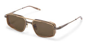 Ottica Mondello Roma - Akoni - AKS-534C-55 - ATLANTIS - ANTIQUE GOLD - Titanium - shape Navigator - Gold - EYEWEAR - SUNGLASSES - Unisex,Uomo,Donna,Women,Men - lens Brown - Made In Japan