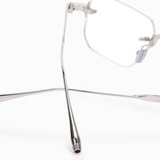 Ottica Mondello Roma - Akoni - AKX-540B-55 - JUNO-FOUR - SHINY SILVER - Titanium - shape Rectangular - Gold - EYEWEAR - EYEGLASSES - Unisex,Uomo,Donna,Women,Men - lens Clear - Made In Japan