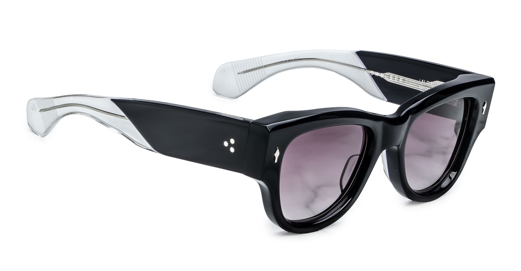 Ottica Mondello Roma - Jacques Marie Mage - JMMEH-8F - CHELSEA - SKYE - Acetate - shape Round - Black - EYEWEAR - SUNGLASSES - Donna,Women - lens purple gradient - Made In Japan