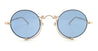 Ottica Mondello Roma - Matsuda - 10601H.SG.BG-NVY.45 - 10601H - BRUSHED GOLD / NAVY - Titanium - shape  Round - brushed gold, navy blue - EYEWEAR - SUNGLASSES - Uomo,Men - lens Cobalt blue - Made In Japan