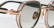 Ottica Mondello Roma - John Dalia - ANYA-C432 - ANYA - C432 Dark Green / Rose Gold / Yellow Gold - Metal - shape Round - green, gold - EYEWEAR - SUNGLASSES - Unisex,Uomo,Donna,Women,Men - lens Gradient green - Made In France