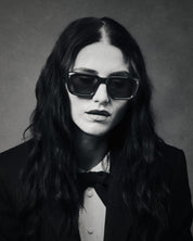 Ottica Mondello Roma - Jacques Marie Mage - JMMWK-18K - WALKER - WILLOW - Acetate - shape Rectangular - Black - EYEWEAR - SUNGLASSES - Unisex,Uomo,Donna,Women,Men - lens Brown - Made In Japan
