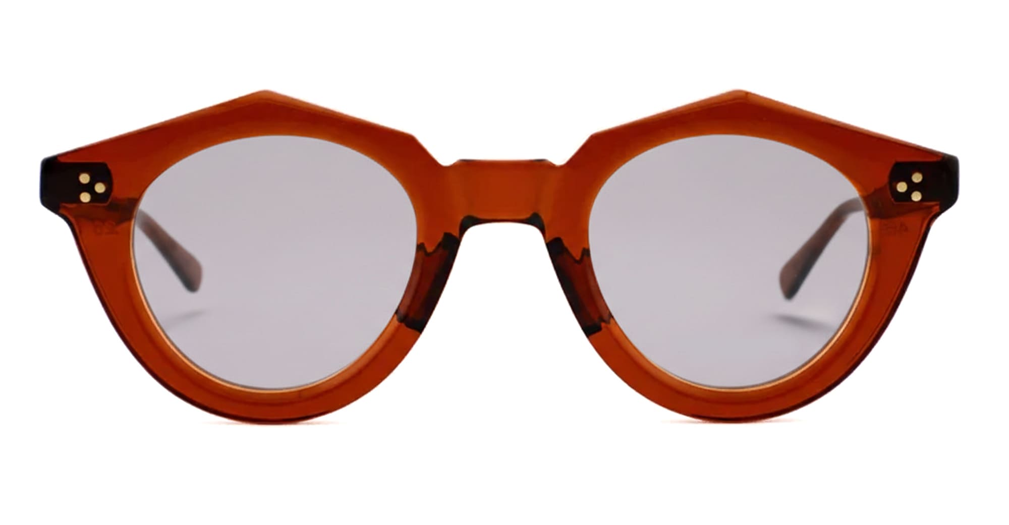 Ottica Mondello Roma - Max Pittion - MXPL-018H - VOILA 44  - FRENCH BEER DARK / LIGHT GREY LENS - Acetate - shape Round - brown - EYEWEAR - SUNGLASSES - Unisex,Uomo,Donna,Women,Men - lens light grey - Made In Japan