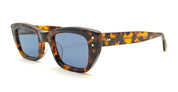 Ottica Mondello Roma - Julius Tart - JTPL-138C-2B-BL-16 - PONTI - TORTOISE / DARK BLUE LENS - Acetate - shape Rectangular - Tortoise - EYEWEAR - SUNGLASSES - Unisex,Uomo,Donna,Women,Men - lens Blue - Made In Japan