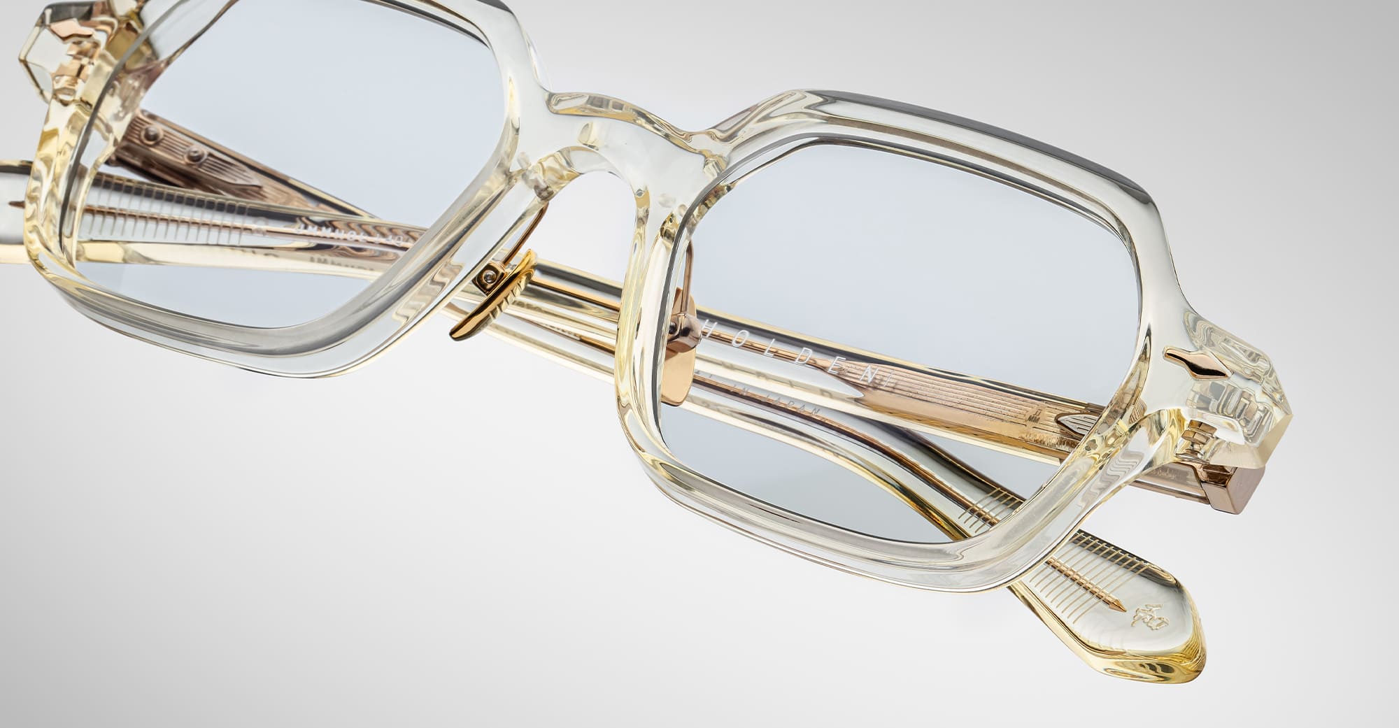 Ottica Mondello Roma - Jacques Marie Mage - JMMHOLRX-14Q - HOLDEN - BRUT RX - Acetate - shape Hexagonal - transparent beige - EYEWEAR - EYEGLASSES - Unisex,Uomo,Donna,Women,Men - lens Clear - Made In Japan