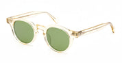Ottica Mondello Roma - Julius Tart - JTPL-128R-2B-GN-30 - HAROLD 47/24 - CHAMPAGNE / SOLID GREEN LENS - Acetate - shape Panto - Champagne - EYEWEAR - SUNGLASSES - Unisex,Uomo,Donna,Women,Men - lens Green - Made In Japan