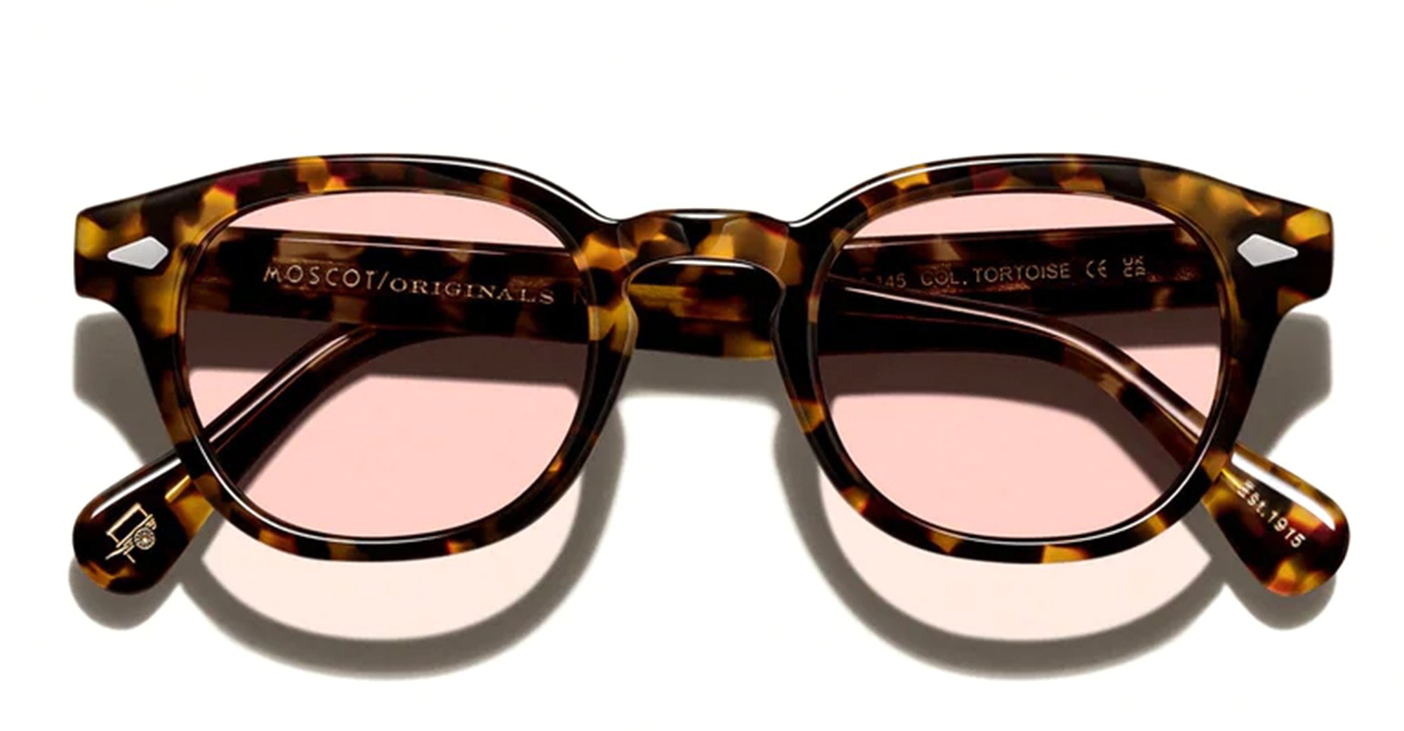  CUSTOME NY ROSE LENS - Acetate - shape Classic - Tortoise - EYEWEAR - SUNGLASSES - Unisex,Uomo,Donna,Women,Men - lens Pink - Made In China