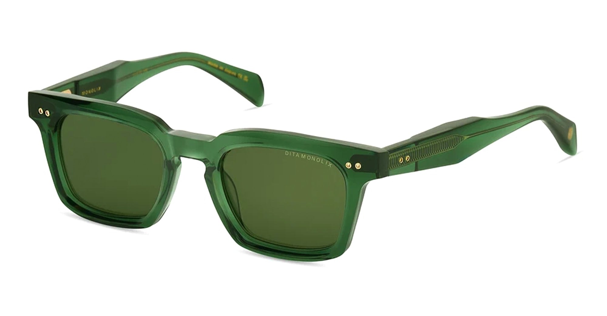 Ottica Mondello Roma - DITA - DTS750-A-02 - MONOLIX - CRYSTAL PINE / DARK GREEN LENS - Acetate - shape Squared - green - EYEWEAR - SUNGLASSES - Unisex,Uomo,Donna,Women,Men - lens Green - Made In Japan
