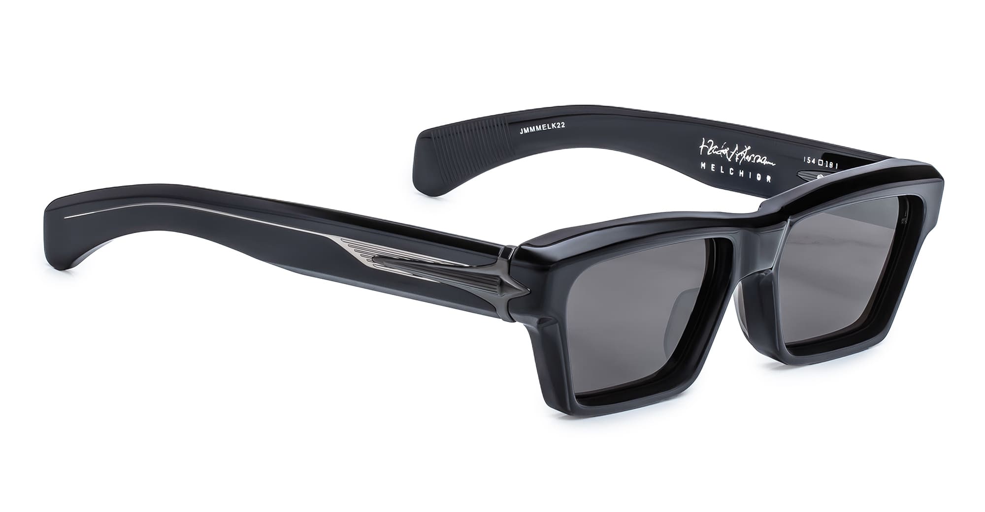 Ottica Mondello Roma - Jacques Marie Mage - JMMMEL-K22 - MELCHIOR - VANTA - Acetate - shape Recntagular - Black - EYEWEAR - SUNGLASSES - Unisex,Uomo,Donna,Women,Men - lens Black - Made In Japan