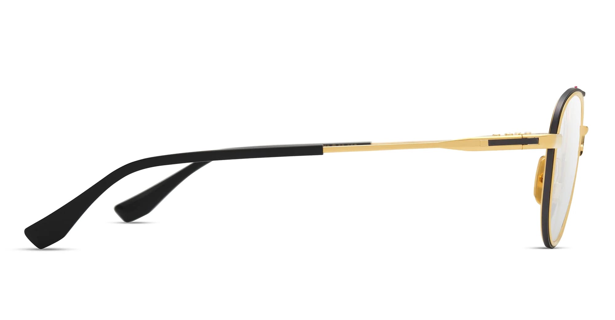 Ottica Mondello Roma - DITA - DTX189-A-01 - ETHYX-  BLACK IRON / YELLOW GOLD RX - titanium, acetate - shape Round - Black, Red - EYEWEAR - EYEGLASSES - Unisex,Uomo,Donna,Women,Men - lens Clear - Made In Japan