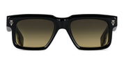 Ottica Mondello Roma - T HENRI - BEAS - BEL AIR - SHADOW II - Acetate - shape Rectangular - Black - EYEWEAR - SUNGLASSES - Unisex,Uomo,Donna,Women,Men - lens Gradient brown - Made In Japan