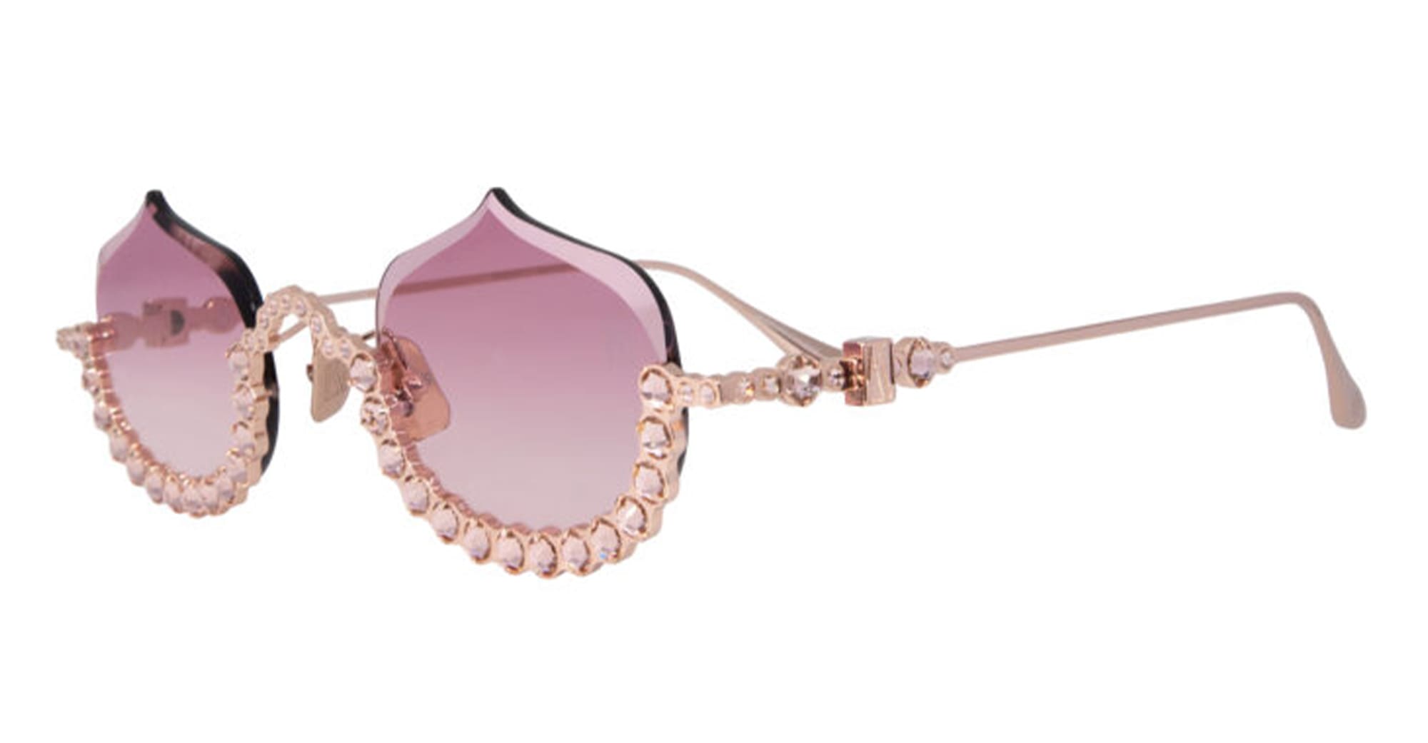 Ottica Mondello Roma - Anna-Karin Karlsson - S232-7703 - CRYSTAL MERINGUE - Rose Gold - Titanium - shape Oval - rose gold - EYEWEAR - SUNGLASSES - Donna,Women - lens Pink - Made In Japan