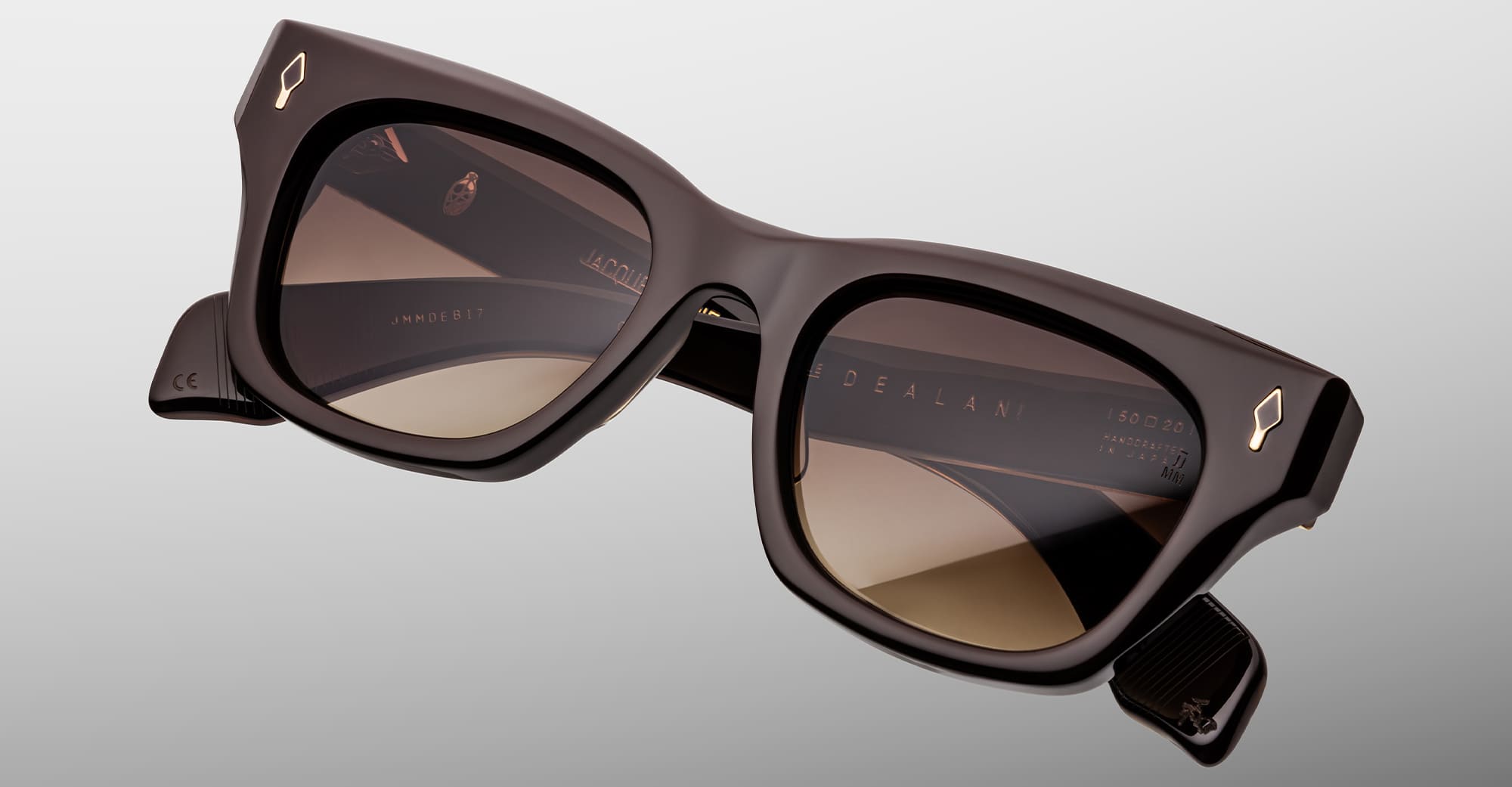 Ottica Mondello Roma - Jacques Marie Mage - JMMDE-B17 - DEALAN EPOXY II - GANACHE - Acetate - shape Squared - brown - EYEWEAR - SUNGLASSES - Unisex,Uomo,Donna,Women,Men - lens Brown - Made In Japan