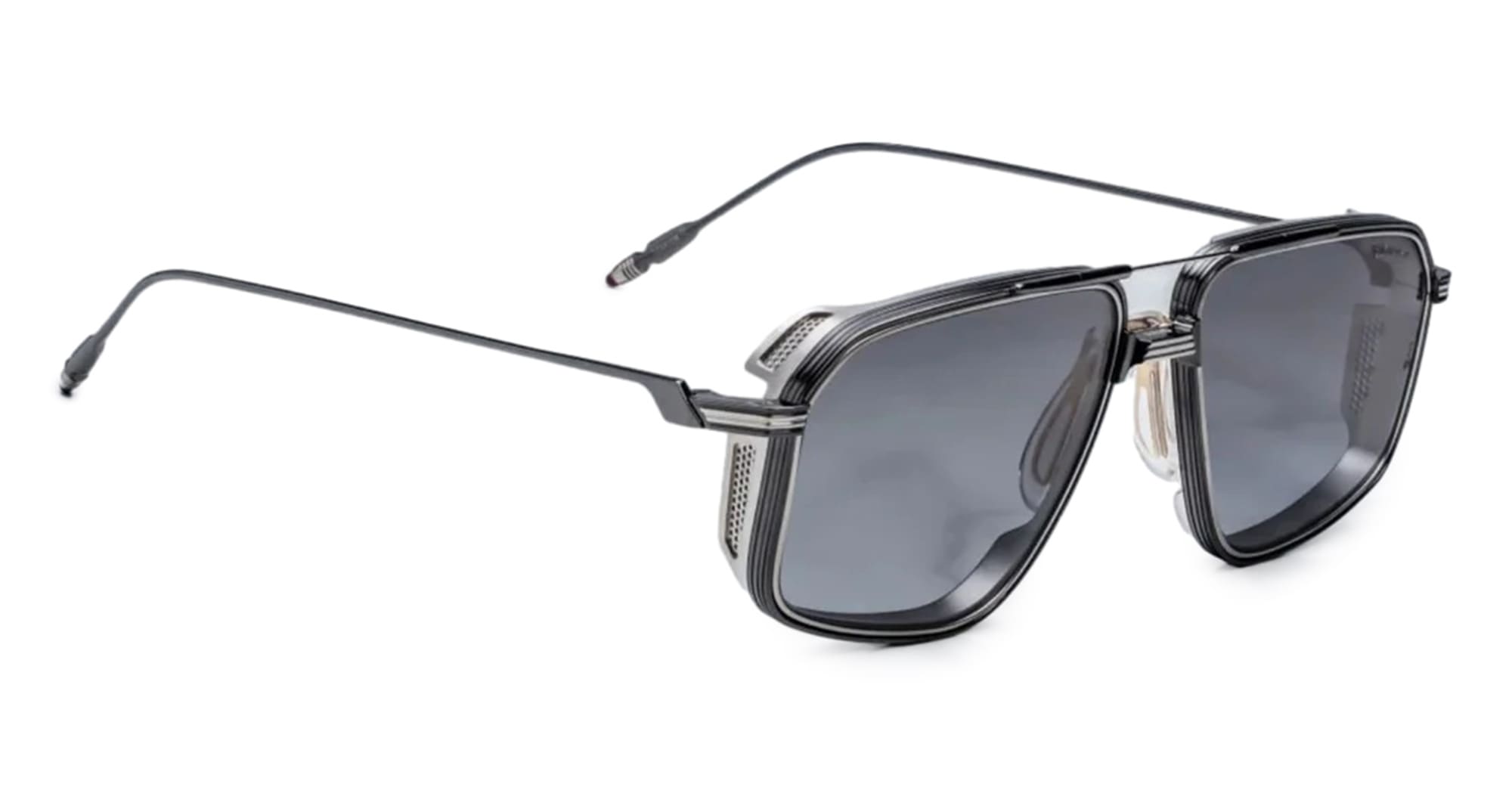 Ottica Mondello Roma - Jacques Marie Mage - JMMJG-10Y1 - DECADE COLLECTION: JAGGER - DECADE - Titanium - shape Aviator - black, silver - EYEWEAR - SUNGLASSES - Uomo,Men - lens Gradient grey - Made In Japan