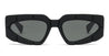 Ottica Mondello Roma - Balmain - BPS-179A-56 - B-SPIRIT - RUBBERIZED BLACK / 18K GOLD - Injected Nylon - shape Rectangular - Black - EYEWEAR - SUNGLASSES - Donna,Women - lens Grey - Made In Italy