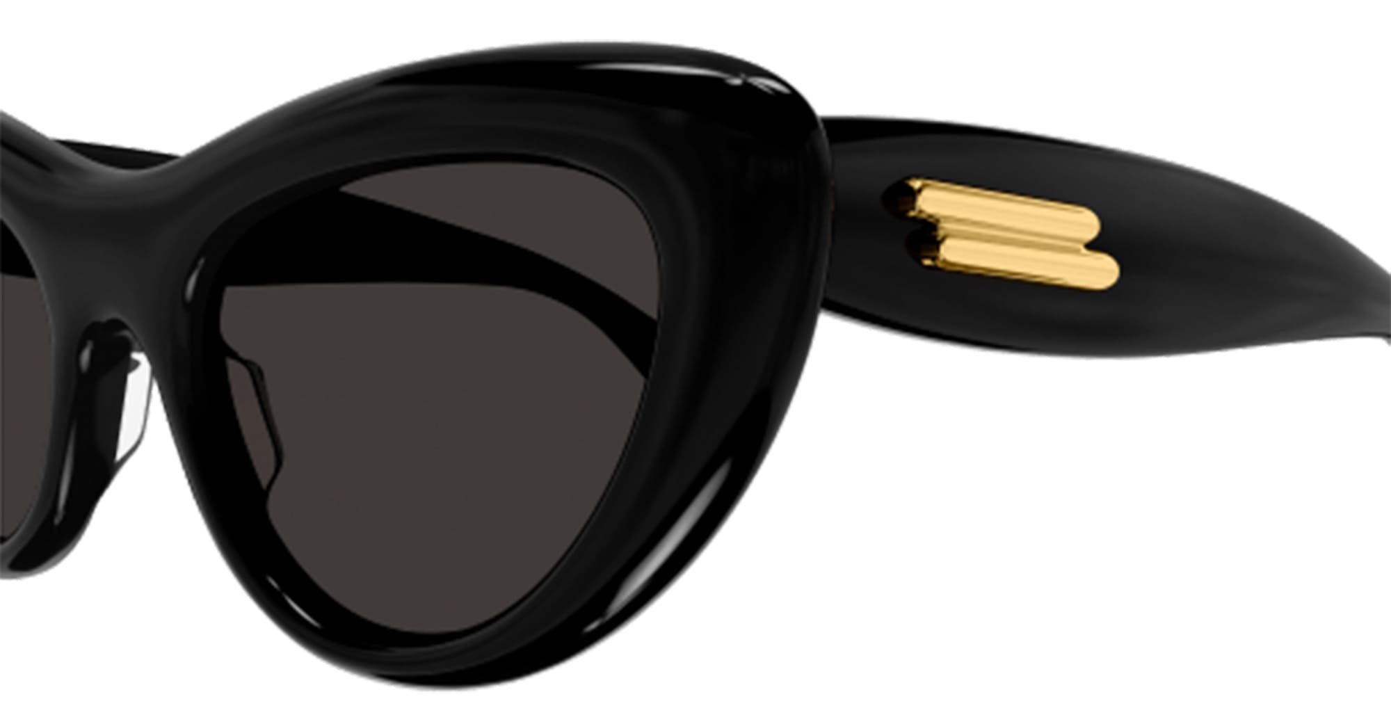 Ottica Mondello Roma - Bottega Veneta - BV1282S-001 - BV1282S-001 - BLACK - Acetate - shape Cat-eye - Black - EYEWEAR - SUNGLASSES - Donna,Women - lens Grey - Made In Japan