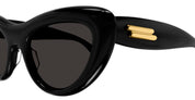 Ottica Mondello Roma - Bottega Veneta - BV1282S-001 - BV1282S-001 - BLACK - Acetate - shape Cat-eye - Black - EYEWEAR - SUNGLASSES - Donna,Women - lens Grey - Made In Japan