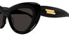 Ottica Mondello Roma - Bottega Veneta - BV1282S-001 - BV1282S-001 - BLACK - Acetate - shape Cat-eye - Black - EYEWEAR - SUNGLASSES - Donna,Women - lens Grey - Made In Japan