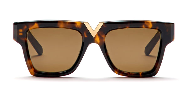 Valentino V-gold-i - brown tortoise / gold – Mondello 1962 display picture 1