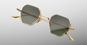 Ottica Mondello Roma - Jacques Marie Mage - JMMRMT-12M - VERLAINE - MUSKET - Titanium - shape Octagonal - Gold - EYEWEAR - SUNGLASSES - Unisex,Uomo,Donna,Women,Men - lens Green - Made In Japan