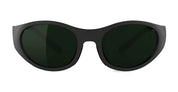 Ottica Mondello Roma - Alba Optics - 8050054515212 - ANVMA 99 - BLACK / VZUM LEAF - Tr90 - shape Oval - Black - EYEWEAR - SUNGLASSES - Unisex,Uomo,Donna,Women,Men - lens Green - Made In Italy