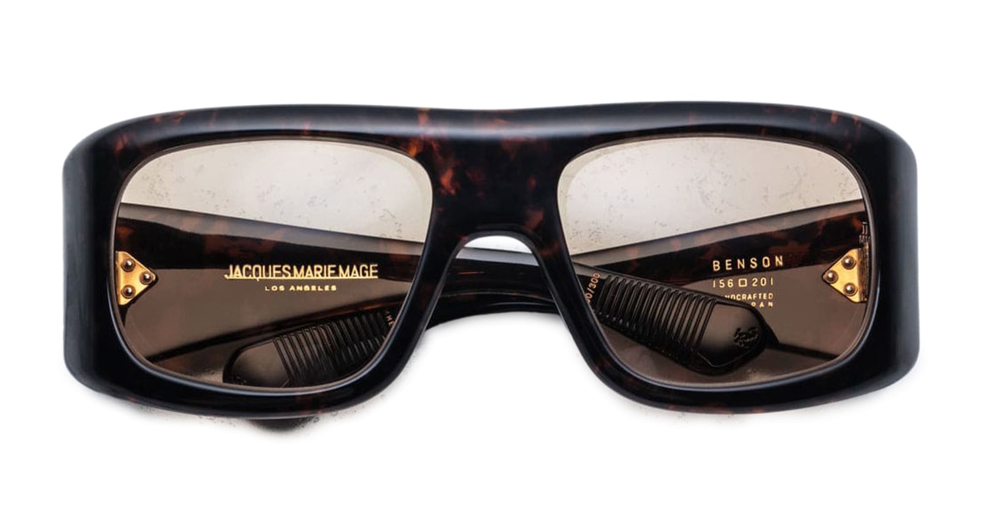 Ottica Mondello Roma - Jacques Marie Mage - JMMEN-6D - BENSON - AGAR - Acetate - shape Rectangular - Havana - EYEWEAR - SUNGLASSES - Unisex,Uomo,Donna,Women,Men - lens yellow - Made In Japan